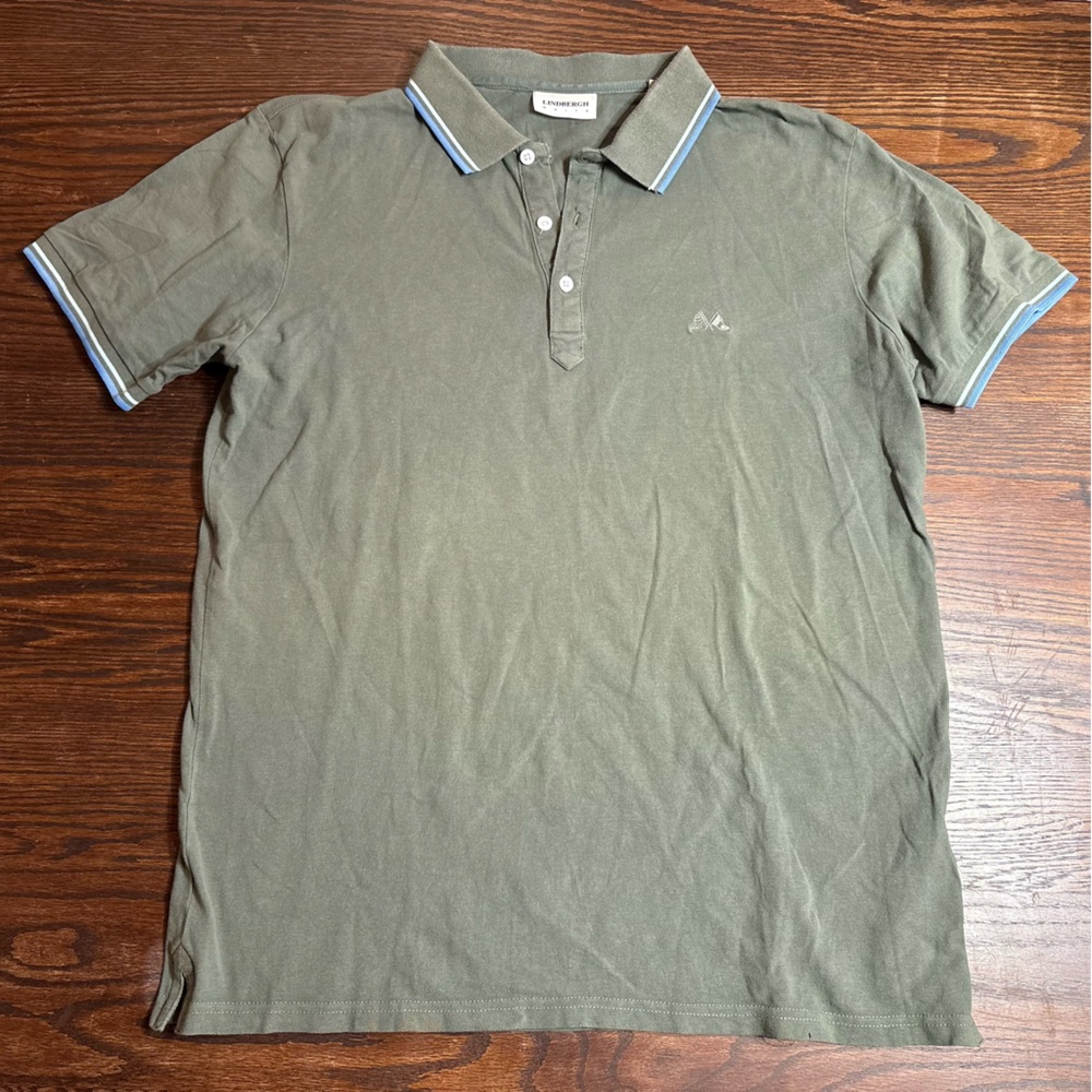 Lindbergh White Olive Polo Shirt